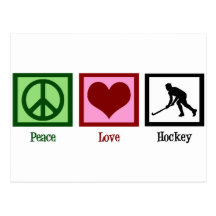 Peace Love Field Hockey Post Cards
