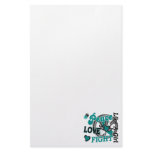 Peace Love Fight Like A Girl 2 Cervical Cancer Stationery Paper