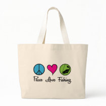 Peace Love Fish Tote Bags