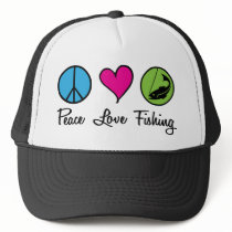 Peace Love Fish Mesh Hat