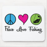 Peace Love Fish Mouse Mats