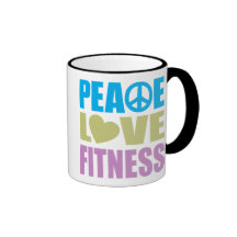 Peace Love Fitness Coffee Mugs