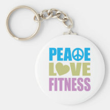 Peace Love Fitness Key Chain