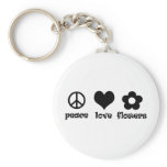Peace Love Flowers! Keychains