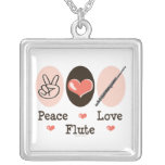 Peace Love Flute Necklace