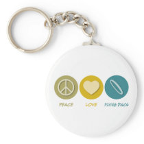 Peace Love Flying Discs Key Chain