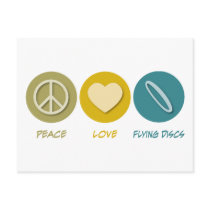 Peace Love Flying Discs Post Cards