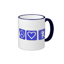 Peace Love Football Coffee Mug