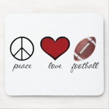 Peace Love Football Mousepads