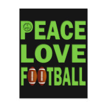 PEACE LOVE FOOTBALL POST CARDS