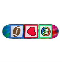 Peace, Love, Football Skate Board Deck