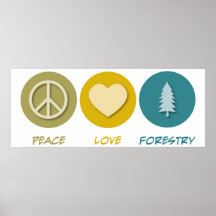 Peace Love Forestry Print