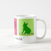 Peace Love French Bulldog Mugs