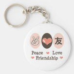 Peace Love Friendship Keychain