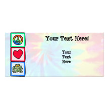 Peace, Love, Frogs Custom Rack Card