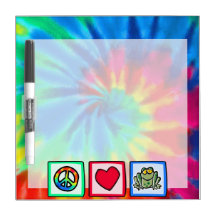 Peace, Love, Frogs Dry-Erase Board