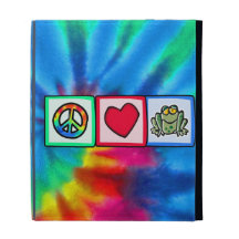 Peace, Love, Frogs iPad Folio Case