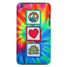 Peace, Love, Frogs iPod Case-Mate Cases