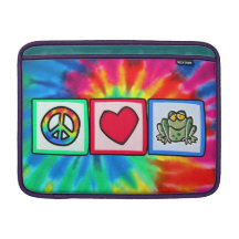 Peace, Love, Frogs Sleeve For MacBook Air