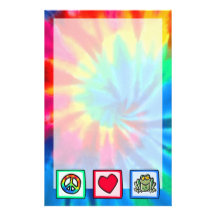 Peace, Love, Frogs Stationery Paper