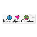 Peace. Love. Garden. bumper stickers