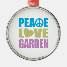 Peace Love Garden Christmas Ornaments