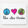 Peace Love Garden Mouse Mat