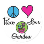 Peace Love Garden Sticker