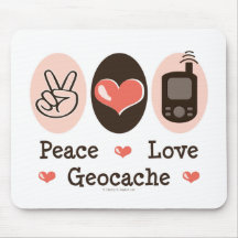 Peace Love Geocache Mouse Pads