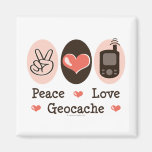 Peace Love Geocache Refrigerator Magnets