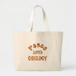 PEACE LOVE GEOLOGY TOTE BAGS