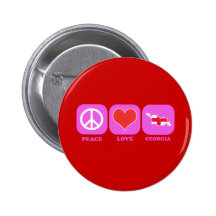 Peace Love Georgia Pinback Button