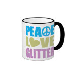 Peace Love Glitter Mugs