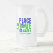 Peace Love Go Green Environment v2 Mugs