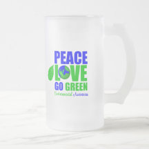 Peace Love Go Green For The Environment Coffee Mug