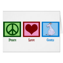 Peace Love Goats Greeting Cards