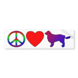 Peace Love Golden Retrievers Bumper Sticker