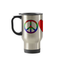 Peace Love Golden Retrievers Travel Mug