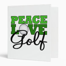 Peace, Love & Golf Binders