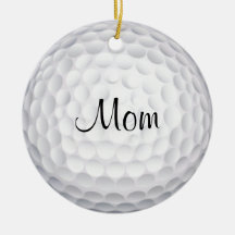 Peace, Love & Golf - Mom Ornaments