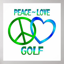 Peace Love GOLF Print