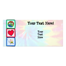 Peace, Love, Golfer Customized Rack Card