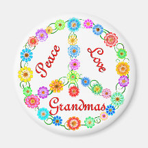 Peace Love Grandmas Refrigerator Magnets