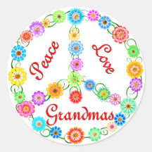 Peace Love Grandmas Sticker