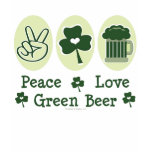 Peace Love Green Beer Tank Top t-shirts