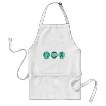 Peace Love Green Hope Apron