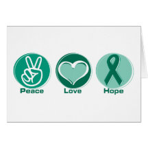 Peace Love Green Hope Cards