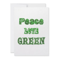 Peace Love Green Custom Announcements