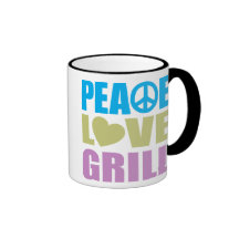 Peace Love Grill Mugs
