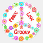 Peace Love Groovy Stickers
